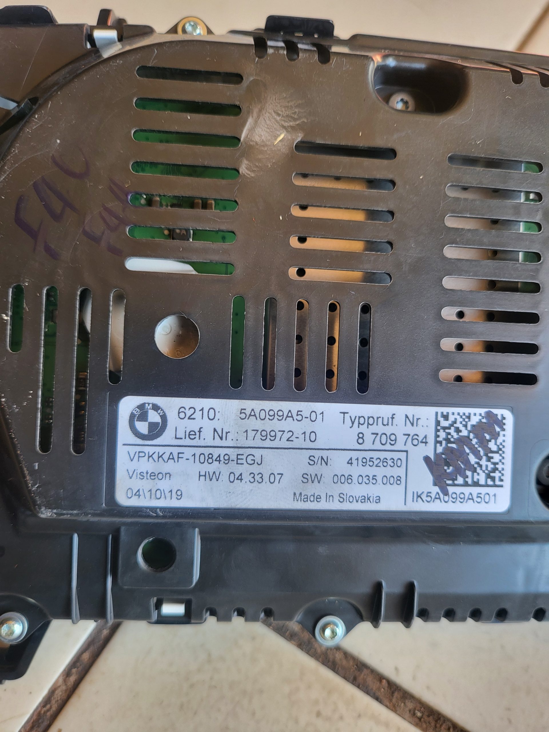 BMW Digital Instrument Cluster 5A099A5-01