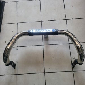 Mitsubishi Triton stainless steel nudge bar front view