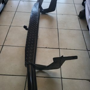 Toyota Quantum rear step towbar with checker plate